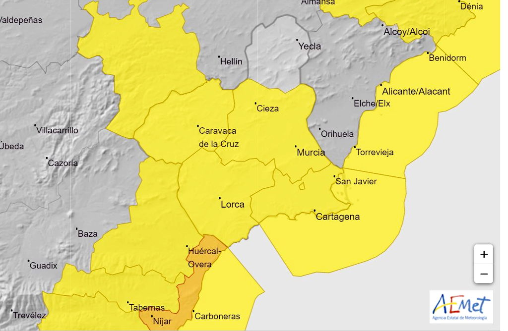 Se mantiene la alerta amarilla por fuertes lluvias en gran parte de la Región